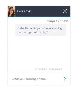 Live chat automated response